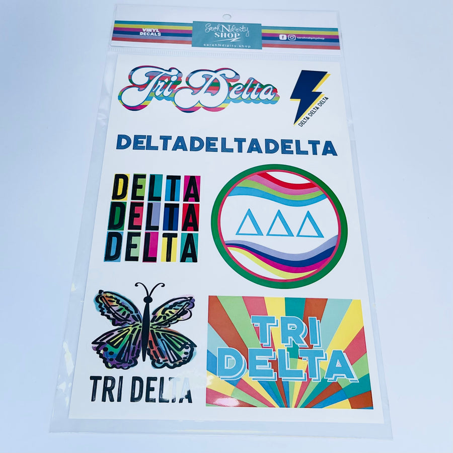 Vinyl Decal Sheet - Delta Delta Delta