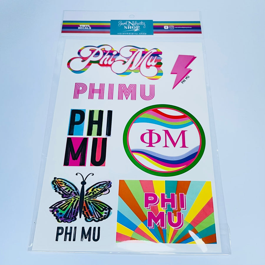 Vinyl Decal Sheet - Phi Mu