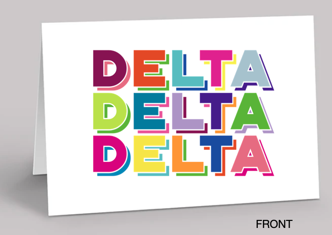 COLORBRIGHT Notecard Set - Delta Delta Delta