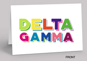 COLORBRIGHT Notecard Set - Delta Gamma