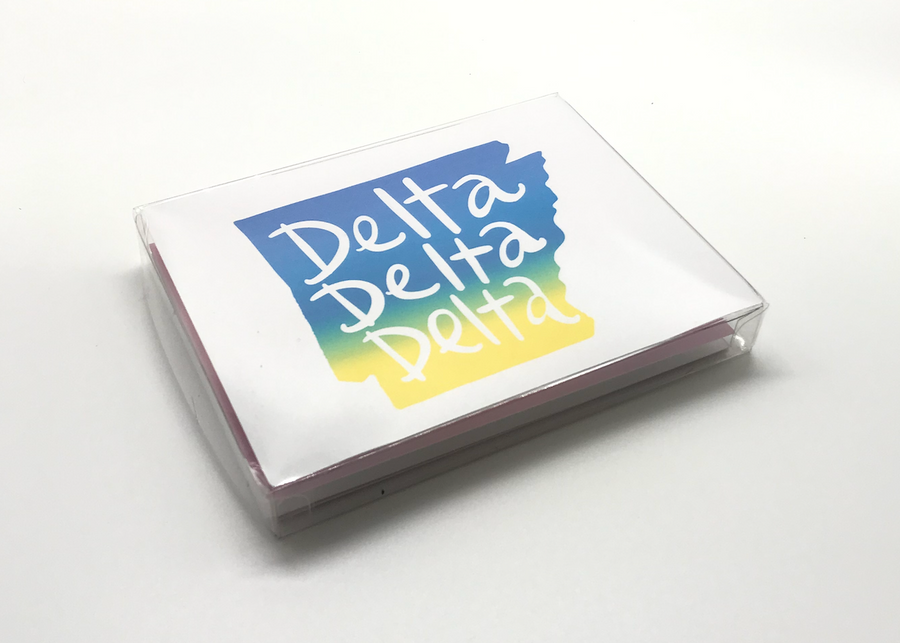 OMBRE ARKANSAS Notecard Set - Delta Delta Delta