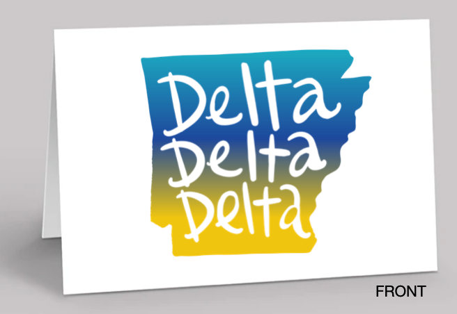 OMBRE ARKANSAS Notecard Set - Delta Delta Delta