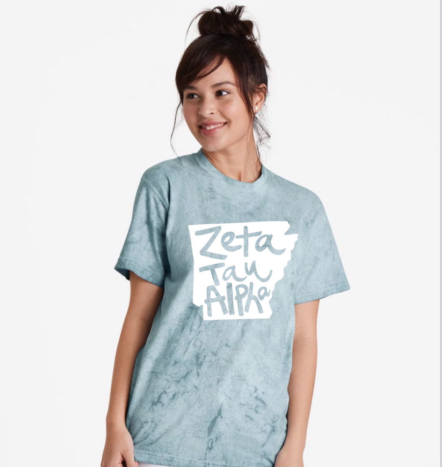 ARKANSAS Color Blast T-shirt - Zeta Tau Alpha