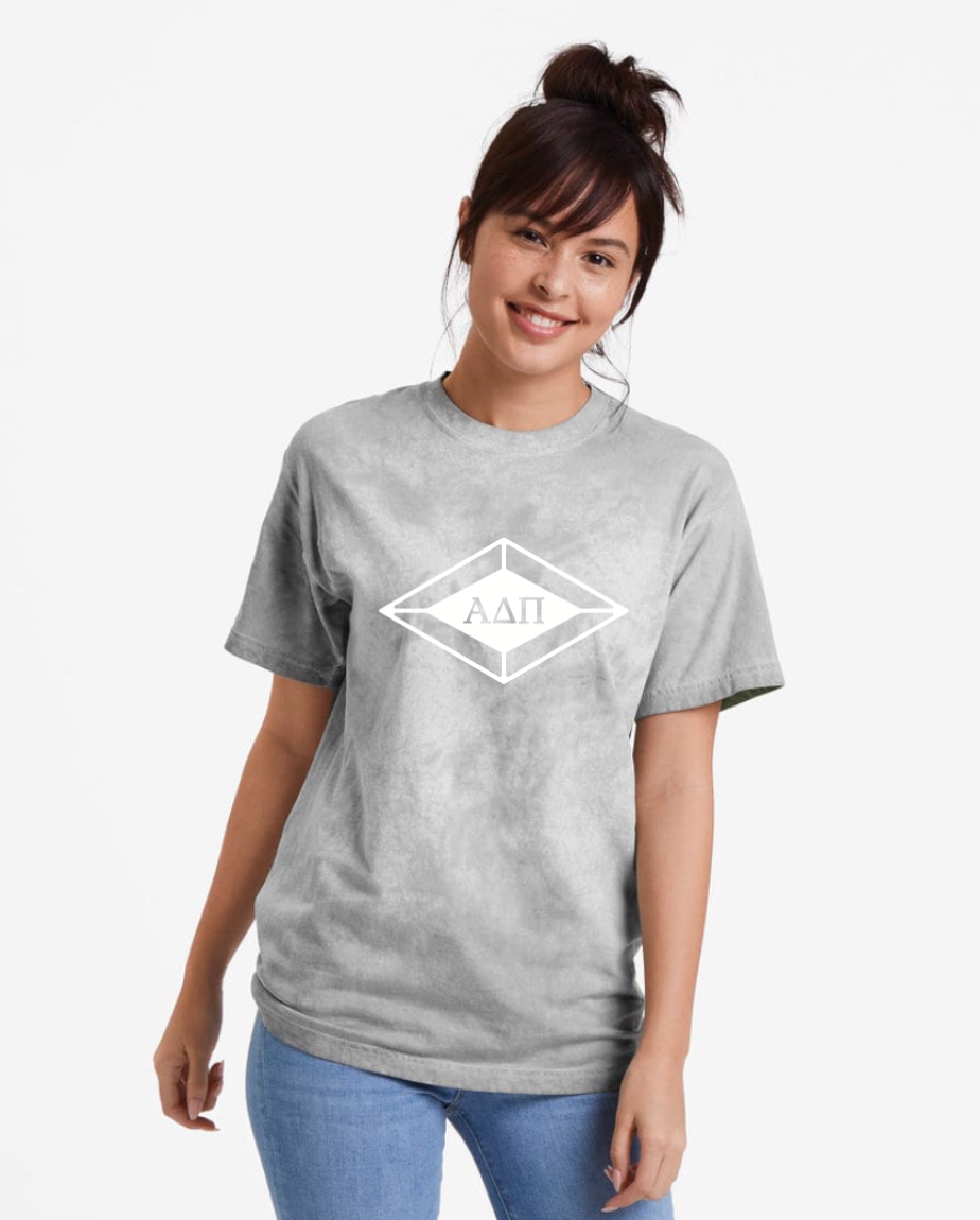 White Diamond Color Blast T-shirt - Alpha Delta Pi