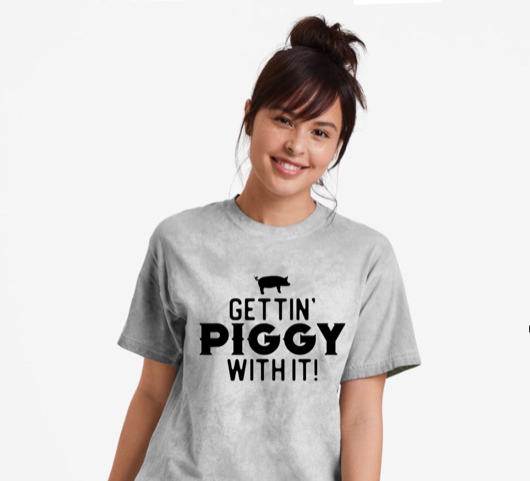 Gettin' Piggy With It (Black) T-shirt