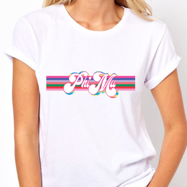 RetroStripe T-Shirt - Phi Mu