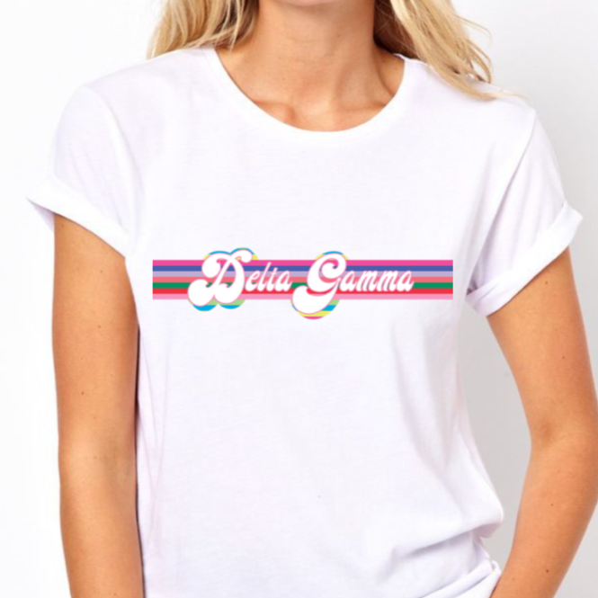 RetroStripe T-Shirt - Delta Gamma