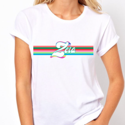 RetroStripe T-Shirt - Zeta Tau Alpha