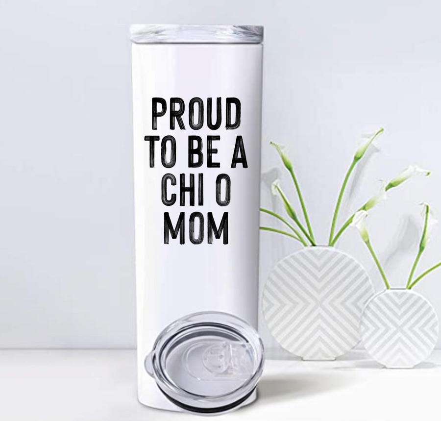 Proud to Be A Mom Insulated Travel Mugs - Chi Omega