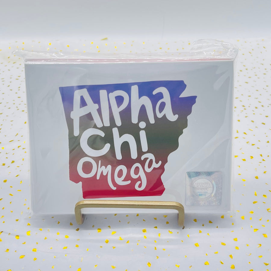 OMBRE ARKANSAS Notecard Set - Alpha Chi Omega
